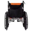 CAFIEDR Luxury Folding Transport Wheelchair, Self-Propelled, Yellow view 3