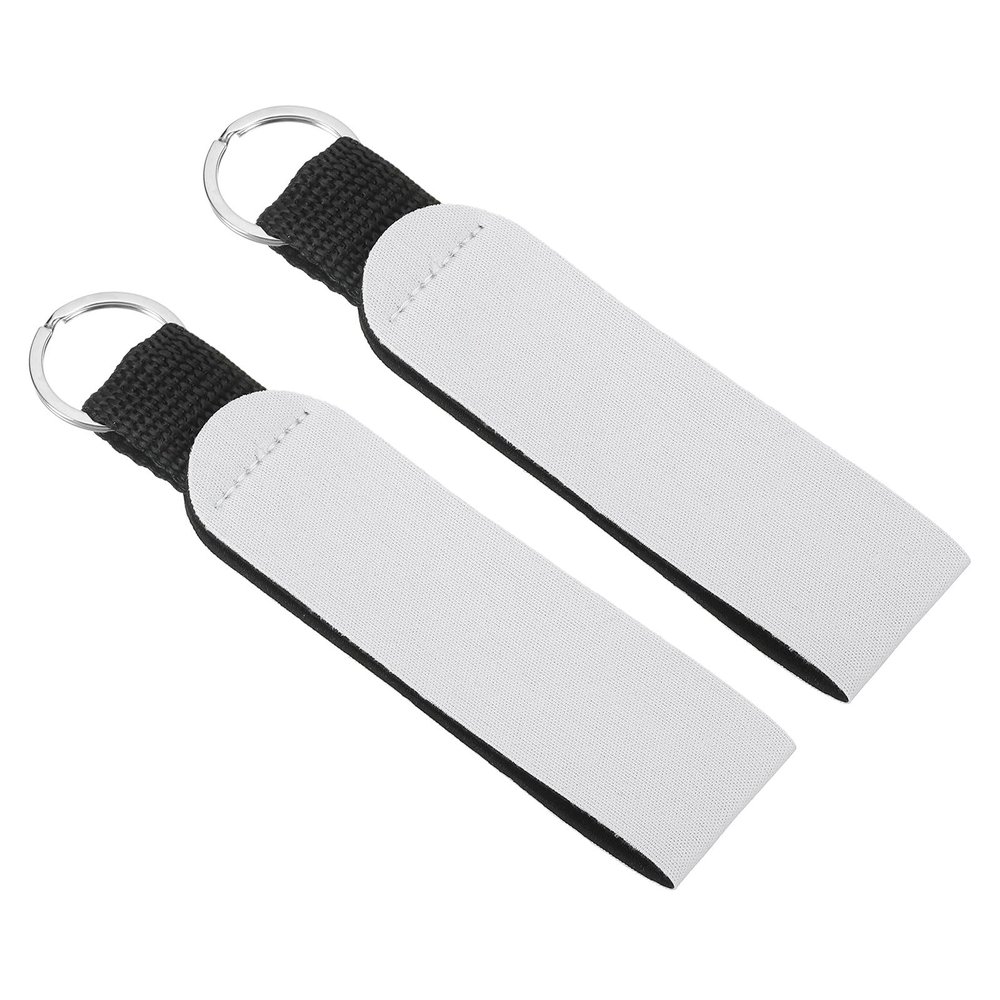 PATIKIL Floating Neoprene Keychains, 2 Pcs, White