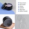 YANCAER 24-Pack 50 g Black Empty Cosmetic Jars, 50 ml Plastic Cream Containers with Gold Rim view 3