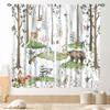 Woodland Animal Curtains for Babies and Kids, Bear, Deer & Fox, 213.4 x 160 cm view 1