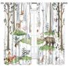 Woodland Animal Curtains for Babies and Kids, Bear, Deer & Fox, 213.4 x 160 cm view 2
