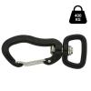 Wide Braided Antique Leather Leash, 20 mm, Aluminum Strong Carabiner (10 m Without Loop) view 2
