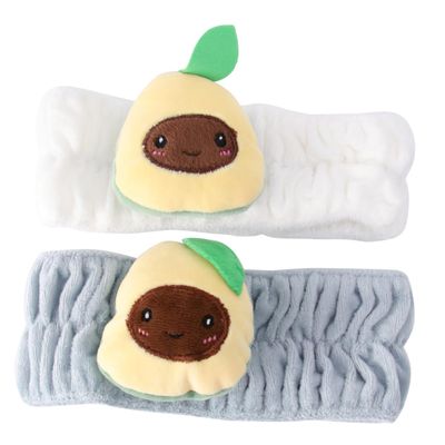 Avocado Fabric Cosmetic Headbands, 2-Pack
