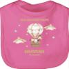 Baby Bib - Holy Baptism | Personalized Baptism Gift for Godchild - One Size - Pink - Confirmation Baptism Gifts Hot Air Balloon Communion view 1