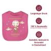 Baby Bib - Holy Baptism | Personalized Baptism Gift for Godchild - One Size - Pink - Confirmation Baptism Gifts Hot Air Balloon Communion view 4