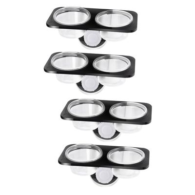 INOOMP 4-Piece Reptile Feeding Bowls with Suction Cups for Lizards and Geckos