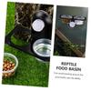 INOOMP 4-Piece Reptile Feeding Bowls with Suction Cups for Lizards and Geckos view 2