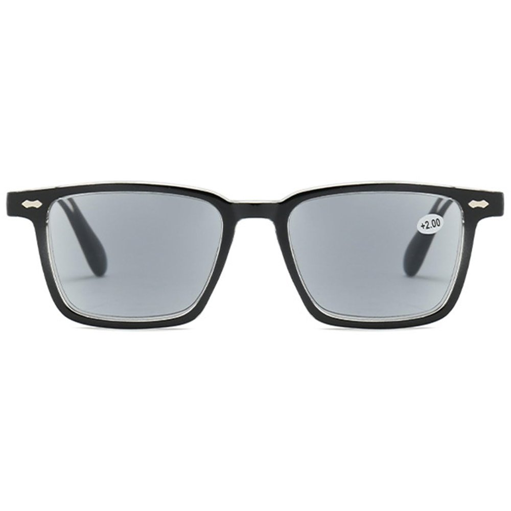 ABETOS Tinted Reading Sunglasses with Blue-Light Filter, Black/Clear & Gray, +1.0