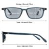 ABETOS Tinted Reading Sunglasses with Blue-Light Filter, Black/Clear & Gray, +1.0 view 2