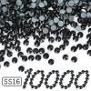 YHMQ DU Hotfix Rhinestones for Iron-On Application, Crystal Rhinestones, Black, SS16 view 2