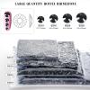 YHMQ DU Hotfix Rhinestones for Iron-On Application, Crystal Rhinestones, Black, SS16 view 4