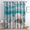 Shell Underwater Blackout Curtains with Grommets, 2-Piece Set, 160 x 132 cm view 1