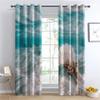 Shell Underwater Blackout Curtains with Grommets, 2-Piece Set, 160 x 132 cm view 2