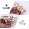 FRCOLOR 2-Piece Wedding Hair Combs with Flowers and Pearls view 2