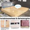 FIVMEN 200 cm Baby Bed Rail, Height-Adjustable Bed Guard with Storage Bag, Gray view 3