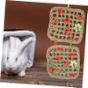 Kisangel Rattan and Wood Chew Swing Climbing Toy for Small Pets, Beige, Random Color view 3