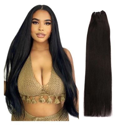 Human Hair Bundles, Brazilian Straight Remy Hair Extensions, 100 g/Piece, 1 Pc/Lot, #1B, 28 Inches