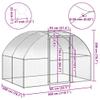 Willood Outdoor Chicken Enclosure, Galvanized Steel, No Roof, 3 x 2 x 2 m view 4