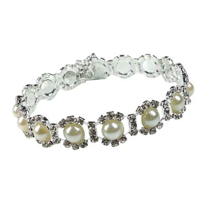 CORHAD Fashionable Pet Necklace with Artificial Pearls and Crystal Pendant