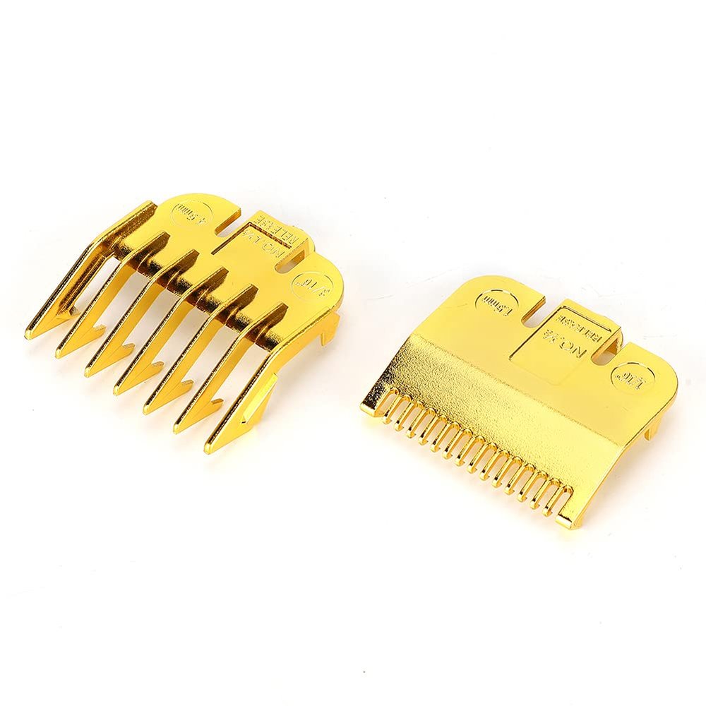 Vintage Hair Clipper Guide Comb, 1.5 mm and 4.5 mm, Gold