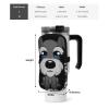 WANLON Adorable Schnauzer Sports Bottle Accessory Bag, Water-Resistant and Wear-Resistant, Black, S, Business Card Holder view 4