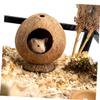 IMIKEYA 4-Piece Hamster Coconut Shell Hideout Set view 2