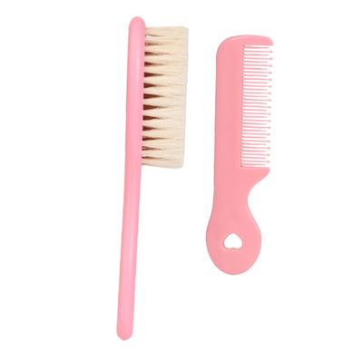 Pack of Scalp Brushes for Babies and Children, Pink, Wood and Wool