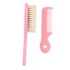 Pack of Scalp Brushes for Babies and Children, Pink, Wood and Wool view 1