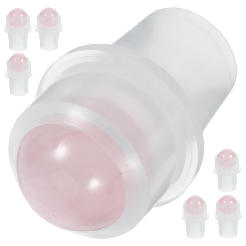 Replacement Jade Rollers for Essential Oil Bottles, 8 Pack, Pink