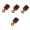 FRCOLOR 4-Piece Gold Sandalwood Wide-Tooth Hair Comb Set view 1