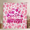 Homemissing Pink Milk Cow Window Curtains, 137 x 117 cm, Western Decor view 1