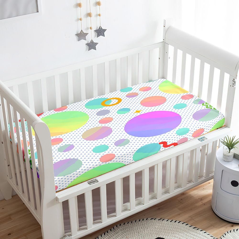 Odot Gradient Polka-Dot Fitted Crib Sheet, 80 x 160 cm