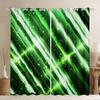 Homemissing Geometric Abstract Ombre Green Neon Striped Curtains, 260 x 140 cm view 1