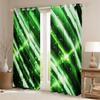 Homemissing Geometric Abstract Ombre Green Neon Striped Curtains, 260 x 140 cm view 2