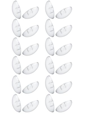 LenzReborn Soft Silicone Nose Pads, 15 x 7 x 2 mm, 5 Pairs, Clear, One Size