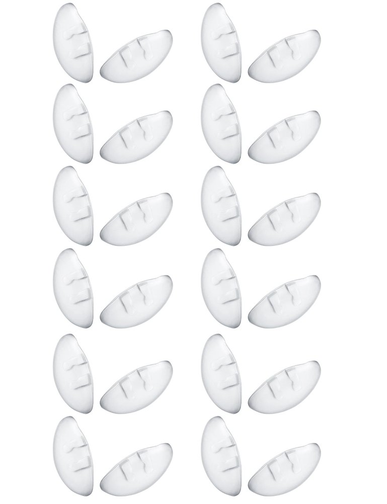LenzReborn Soft Silicone Nose Pads, 15 x 7 x 2 mm, 5 Pairs, Clear, One Size