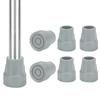 YF 6-Pack 25 mm Rubber Tips for Canes, Gray view 1