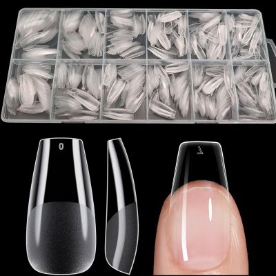 XIAOHEBAN 600-Piece Ballerina Medium Press-On Nail Tips, 10 Sizes