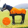 Waterproof Breathable Horse Blanket, Adjustable with Tail Flap, Orange, 188 cm view 1