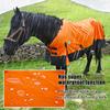 Waterproof Breathable Horse Blanket, Adjustable with Tail Flap, Orange, 188 cm view 4