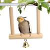 Natural Wood Bird Swing view 1