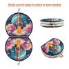 NYYYTTTEU Cartoon Makeup Compact Mirror for Handbags, Foldable Travel Pocket Mirror view 3