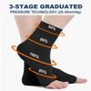 2-Pair Medical Compression Ankle Socks for Women and Men, 20–30 mmHg, Black, Size S view 3