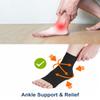 2-Pair Medical Compression Ankle Socks for Women and Men, 20–30 mmHg, Black, Size S view 4