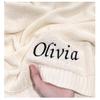 jfs Personalized Baby Blanket with Embroidered Name, Knitted Blanket for Girls and Boys, 100 x 80 cm view 3