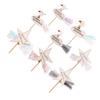 CAXUSD 8-Piece Cute Swan-Shaped Fabric Cake Toppers view 1