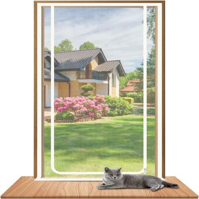 Pet-Resistant Cat Screen Door Curtain, 90 x 220 cm