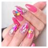 Aqxyedc 10,000-Piece 4 mm AB Jelly Resin Flat-Back Glitter Rhinestones for 3D Nail Art, Dark Green view 4