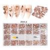 Aqxyedc Non-Hotfix Flat-Back Rose Gold Rhinestones with Pickup Pen, 20 Shapes view 1