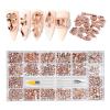 Aqxyedc Non-Hotfix Flat-Back Rose Gold Rhinestones with Pickup Pen, 20 Shapes view 3